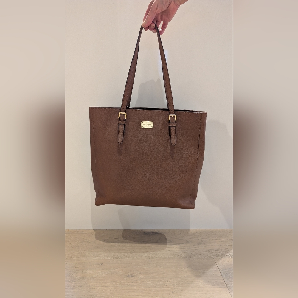 Michael Kors Brown Saffiano Leather Tote Bag